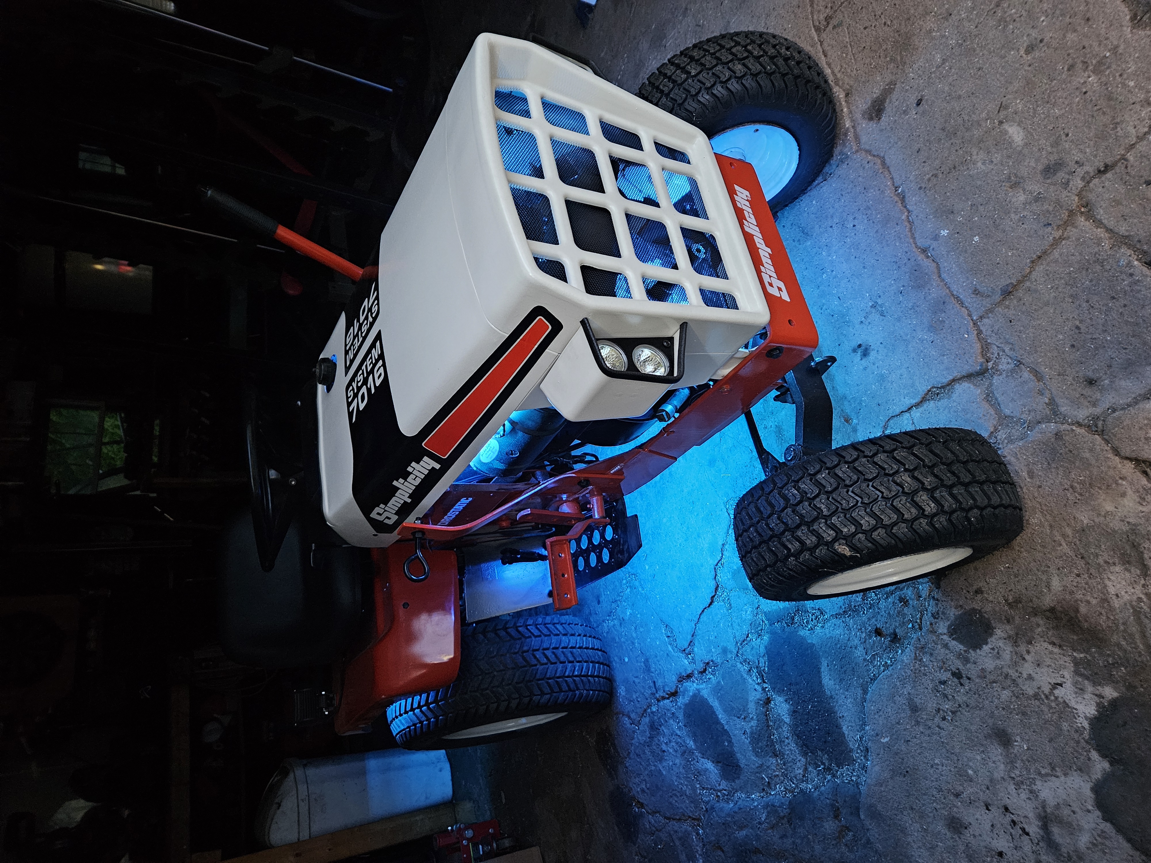 Simplicity 7016 restoration complete - front view with LED