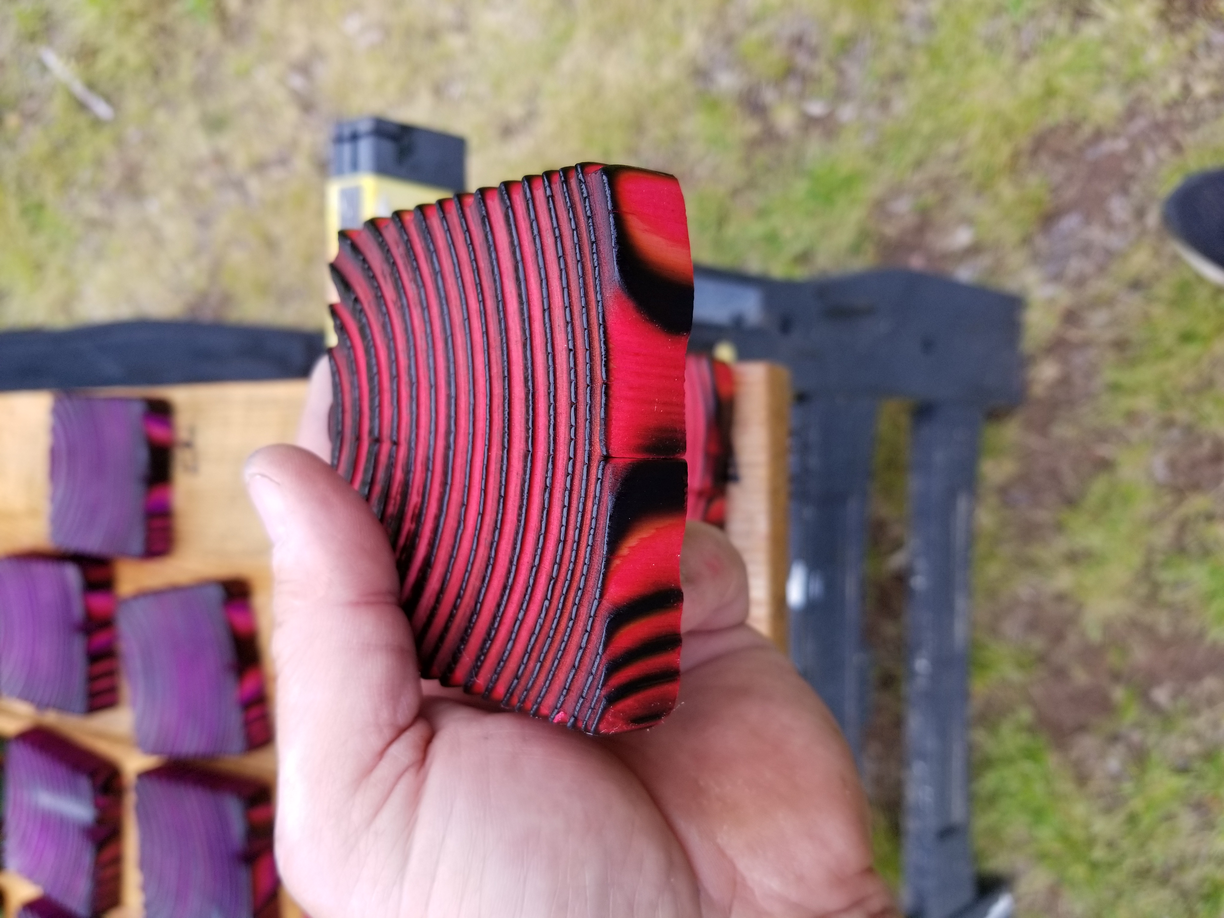 Decorative coaster - red